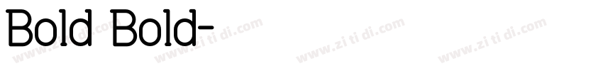 Bold Bold字体转换